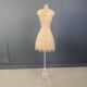Vintage wicker mannequin on a wrought iron base, 1960s