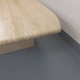 Table basse vintage en travertin des années 80
