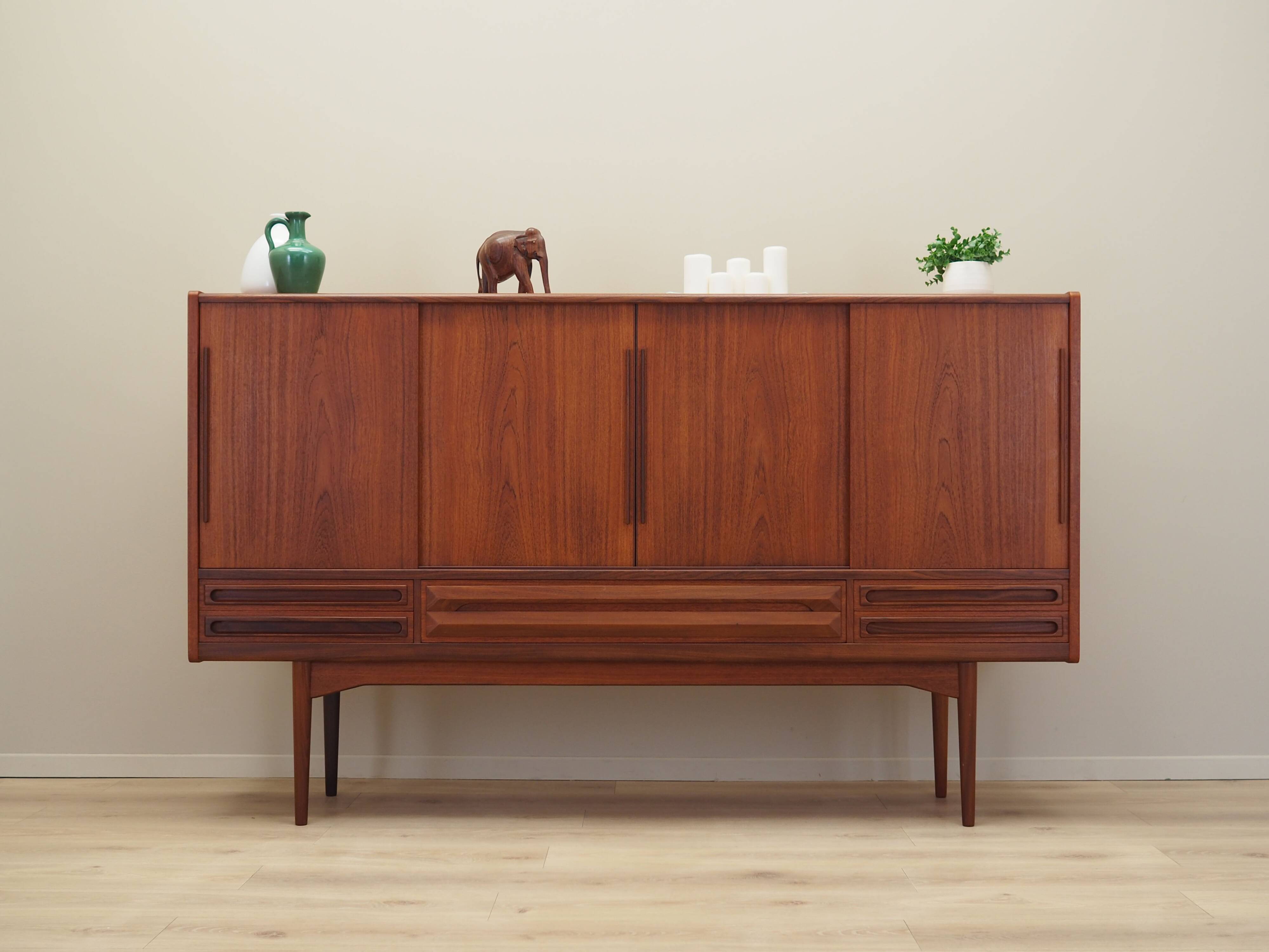 Teak highboard, Danish design, 1960s, production: Denmark