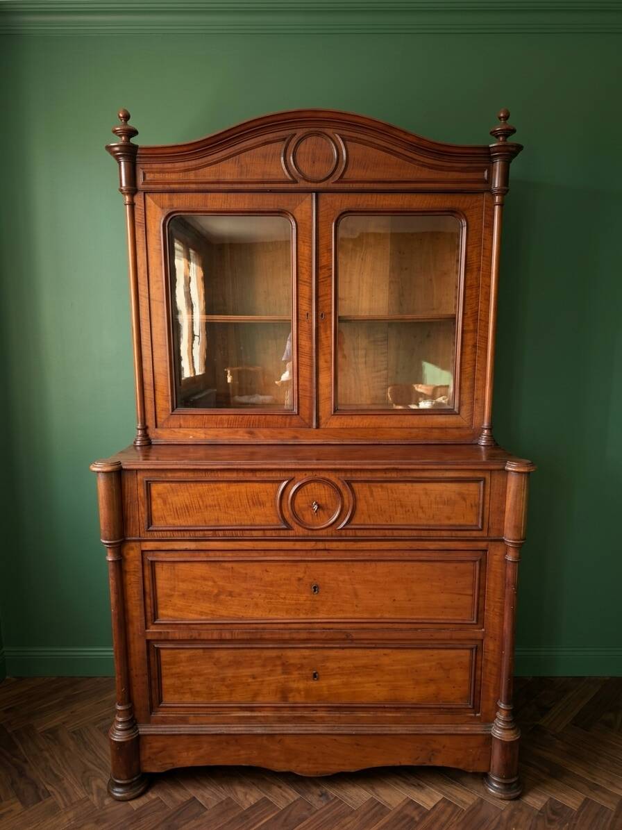 Louis Philippe XIX secretary bookcase in very good condition.