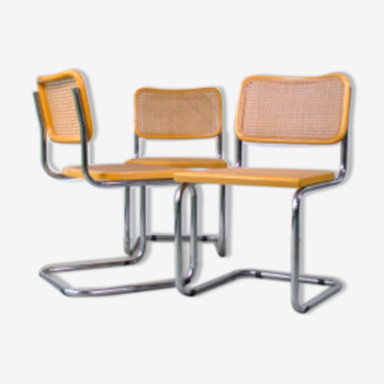3 chairs Marcel Breuer Cesca B32