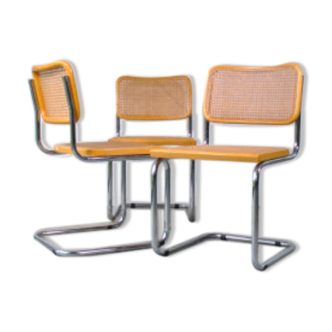 3 chairs Marcel Breuer Cesca B32