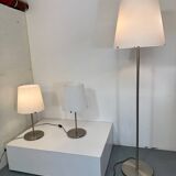 Chaise pliante de campagne vintage en simili-bambou et cuir par Maison Jansen, années 1950