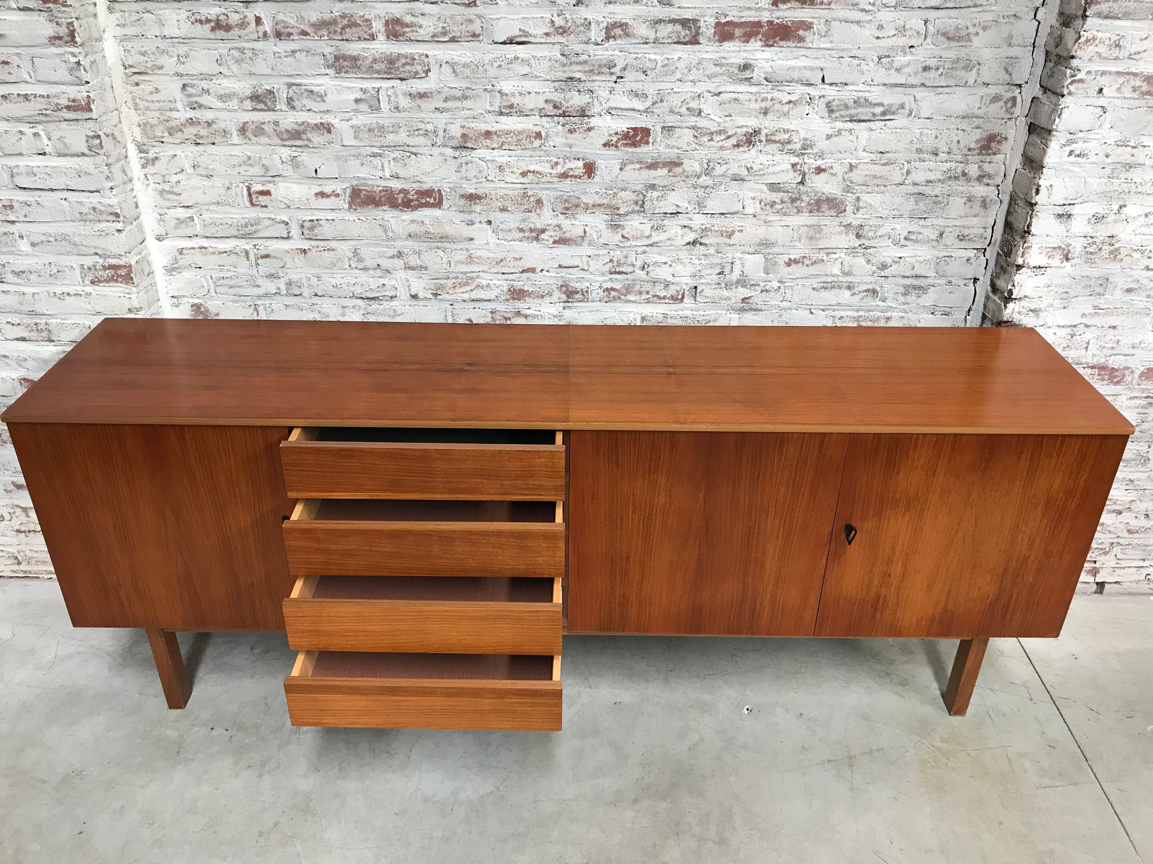 Mid-century Danish walnut sideboard, 1970s.