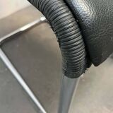 Grey German cantilever chairs B25 with leather cushions from Tecta, set of 4.