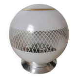 Lamp with globe ball wall lamp vintage art deco ceiling light white screen-printed pattern with support