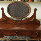 Elm burl and bronze desk