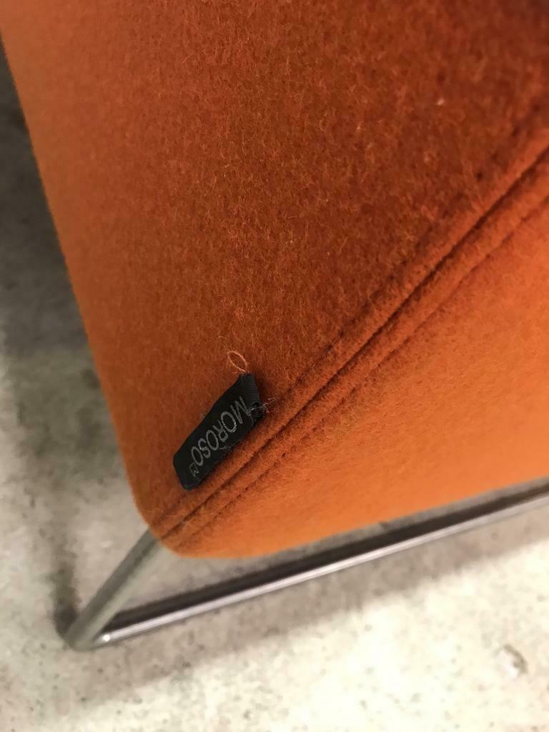 vintage orange armchair / single seat / club seat