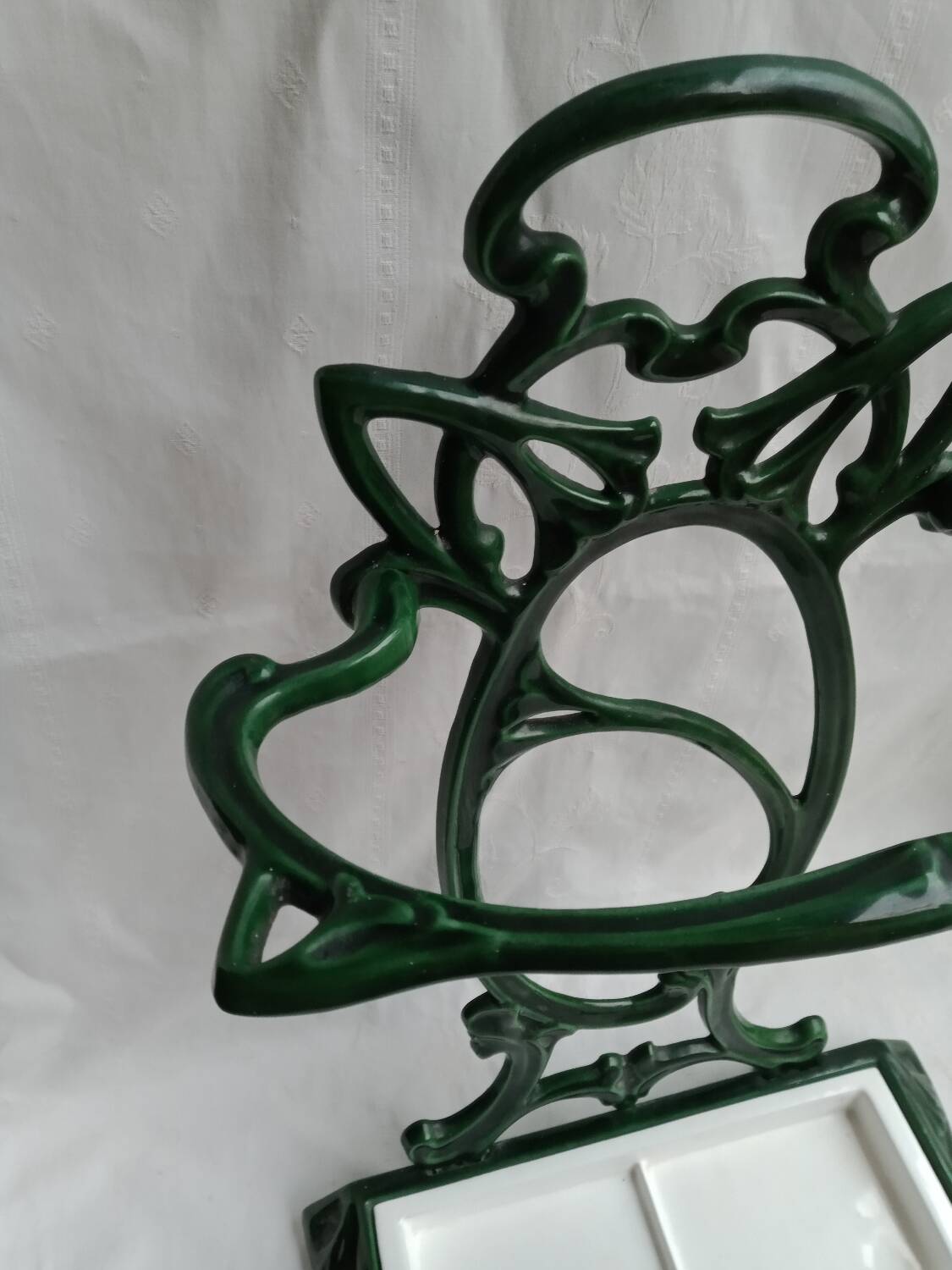 Art Nouveau style cast iron umbrella stand