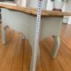 Table basse vintage en chêne, forme libre