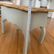 Table basse vintage en chêne, forme libre