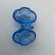 Old art deco blue glass saleron