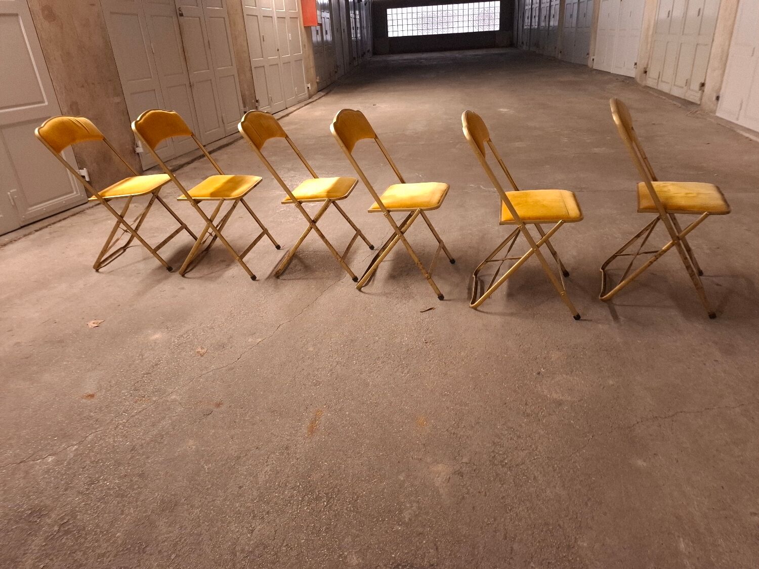 6 vintage opera folding chairs