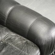 1970s Italian Two-Seat Sofa by Adriano Piazzesi in Chrome and Leatherette