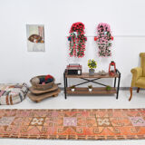 3x10 contemporary oushak runner rug, 86x302cm