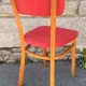 Set of 6 relooked Thonet chairs — vitamin red retro vintage style