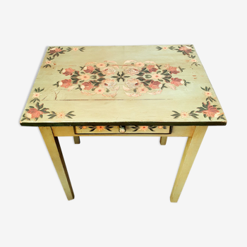 Hand-painted wooden desk