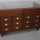 Vintage oak haberdashery cabinet or shop counter, 1950/60