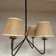 Modernist pendant lamp 1950 in the taste of Jean Royère tube and brass