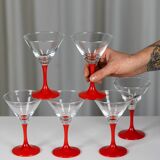 Set of 8 vintage cocktail glasses