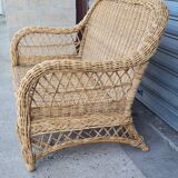 Rattan and wicker sofa 1960