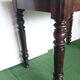 Walnut table on white marble for kitchen, old