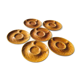 Lot de 6 assiettes à artichaut céramique de Giens