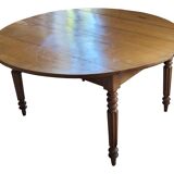 Large round Louis-Philippe period table in solid cherry wood