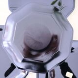 6 "Octime" black Arcoroc dessert plates