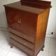 19th-century English side table, varnished mahogany