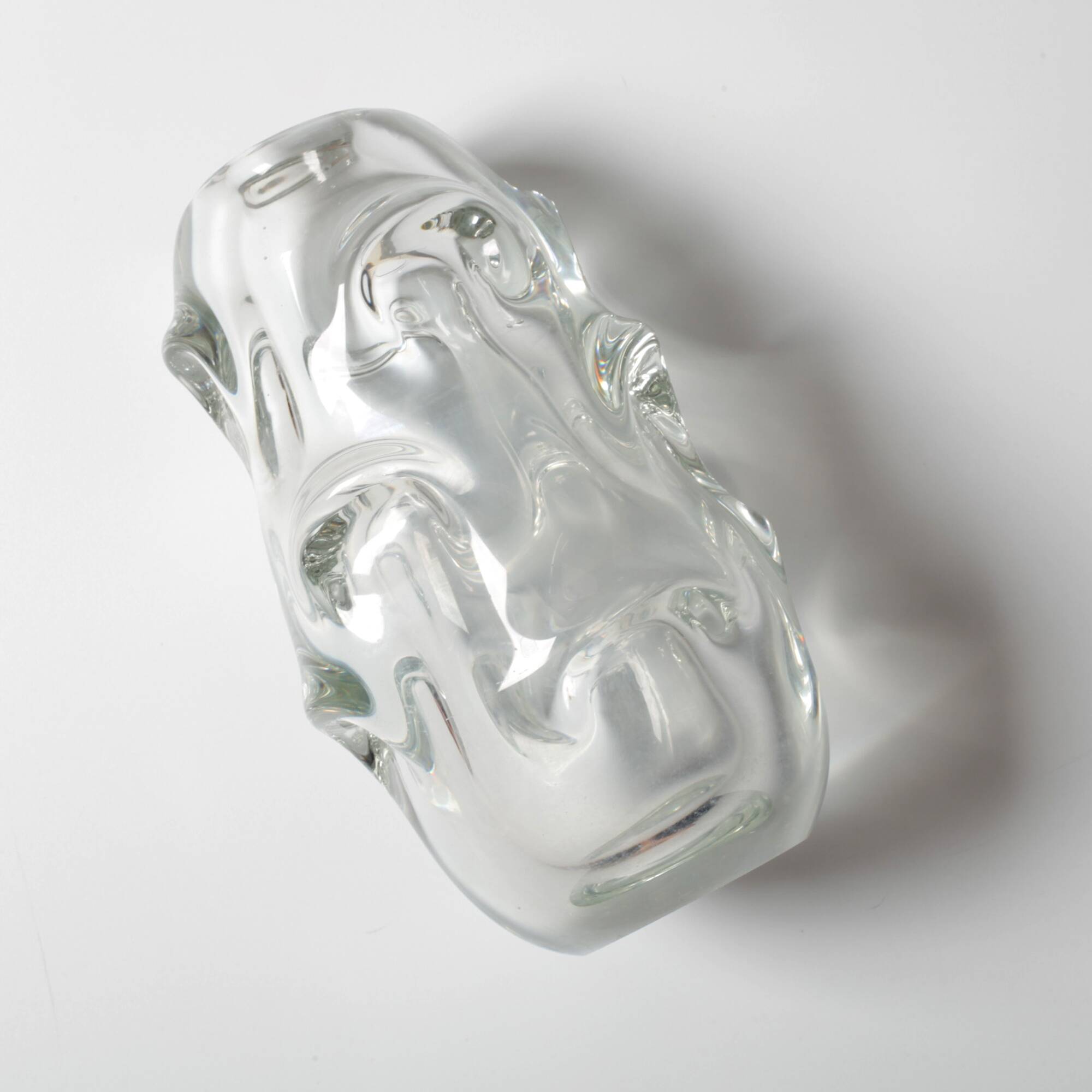 Vase en cristal / Börne Augustsson / Åseda glasbruk / Suède / années 1940