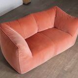 Canapé Le Bambole in coral velvet by Mario Bellini for B&B Italia,
