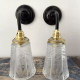 Pair of art deco wall lights