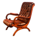Fauteuil Chesterfield en cuir d'origine