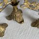 Set of 3 gilt metal candlesticks from the early 20th century.