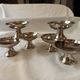Set of 6 Guy Degrenne stainless steel ice cream cups with 6 ice cream spoons