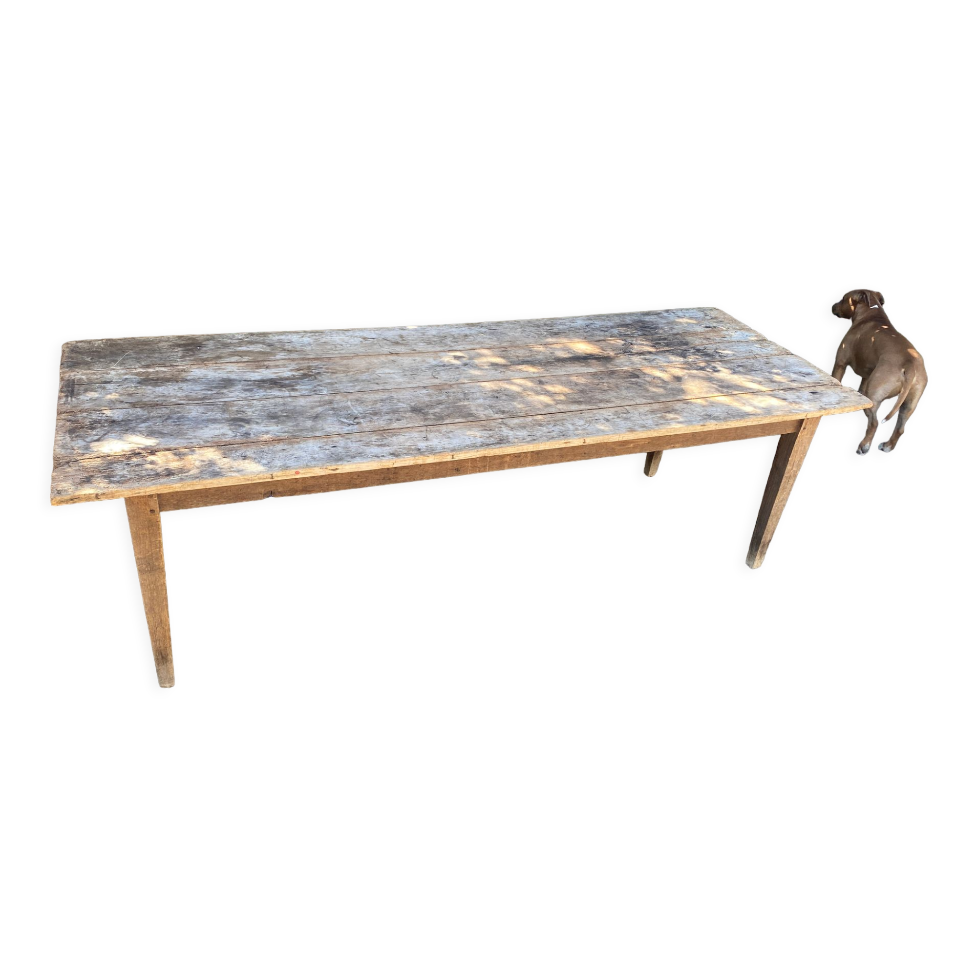 Table de ferme en chêne  à restaurer