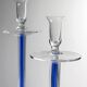 2 IVV Italia Glass Candleholders - 1980s