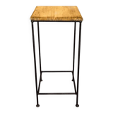 Industrial iron and wood side table