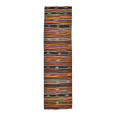 Brown & Red Striped Vintage Kilim Runner Rug, 79x299Cm
