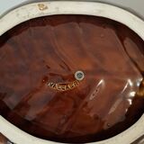 Vallauris glazed ceramic cheese board – leaf decor