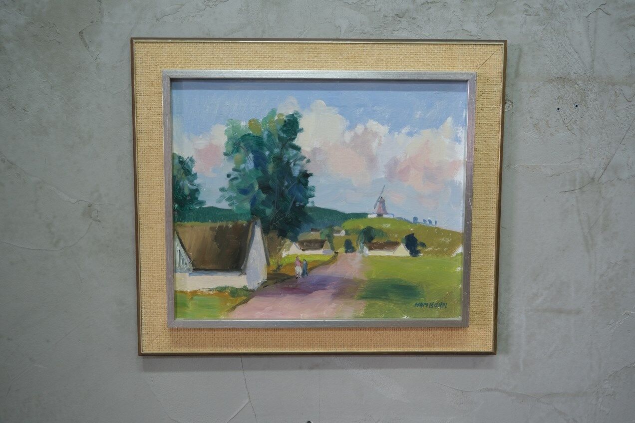 Axel Hamborn (1892-1971) Swedish modern landscape, 1960s, oil on canvas, framed