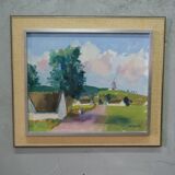 Axel Hamborn (1892-1971) Swedish modern landscape, 1960s, oil on canvas, framed