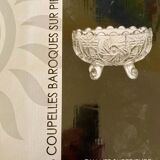 Set of 6 baroque cups on foot