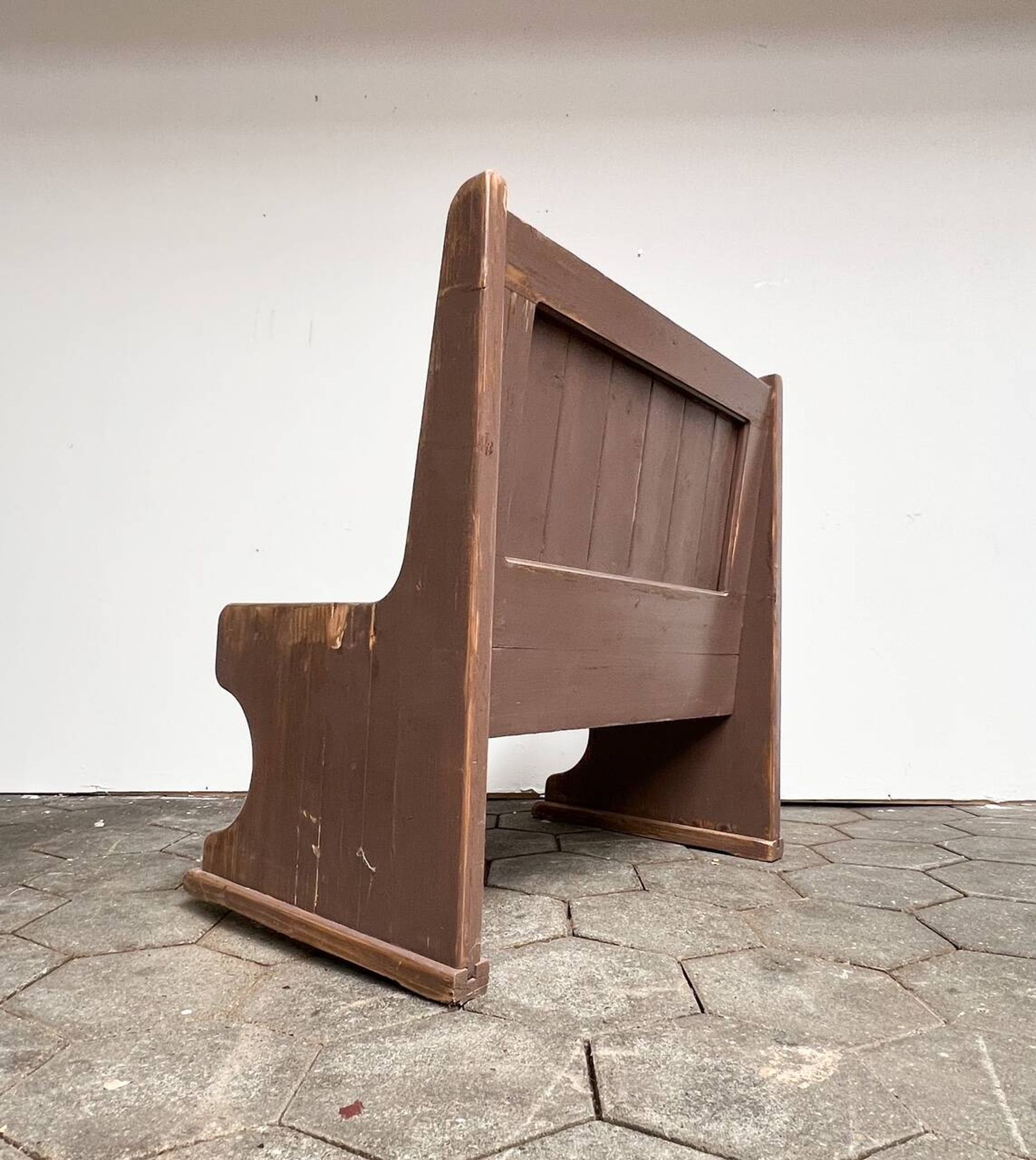 Ensemble table et banc brocante, années 1960