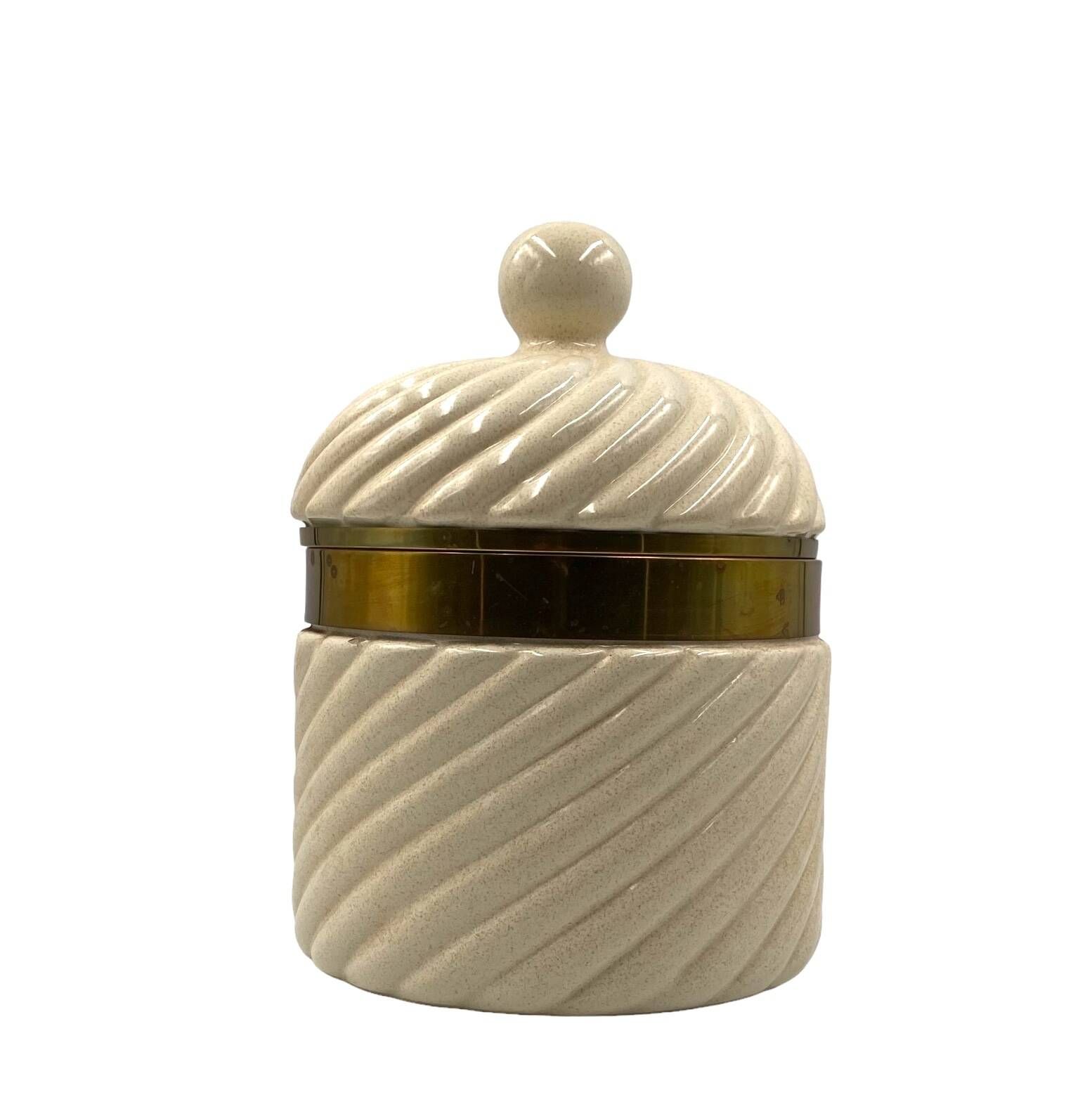 Tommaso Barbi, White Ice Bucket / jar, B Ceramiche Italy, ca. 1970