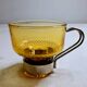 Amber glass espresso cups from the 1960s-70s. Italy