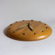 Bliss Alcester England wood and brass wall clock, 1994