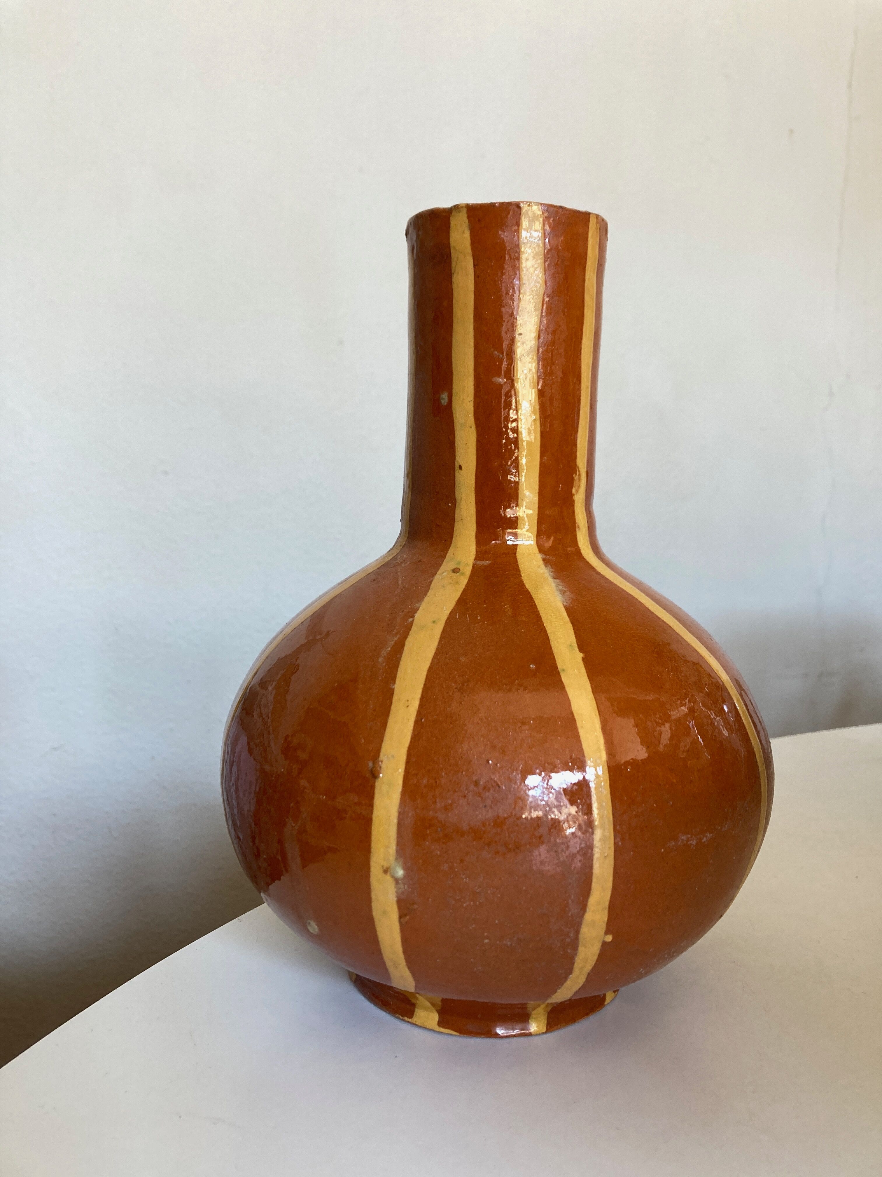 Vase glazed earth 1960 South of the France