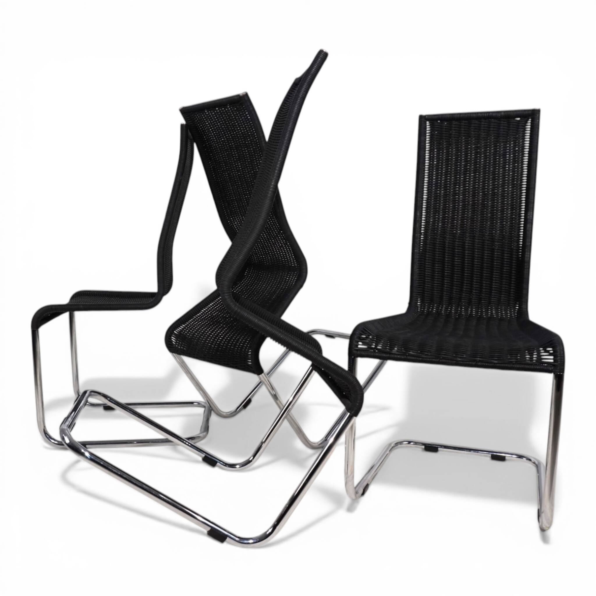 Set of 4 B 25 Tecta Cantilever Chairs by Axel Bruchhäuser, 1980